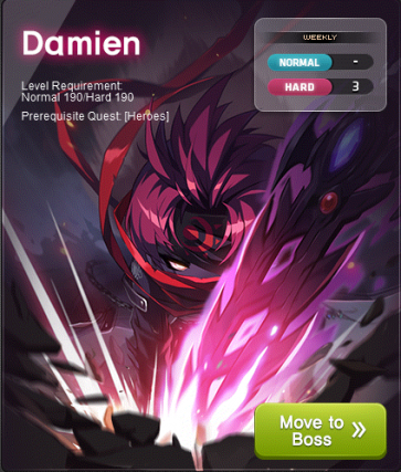 Hard Damien | NA Reboot | Fast Clear | %Max Drop Rate